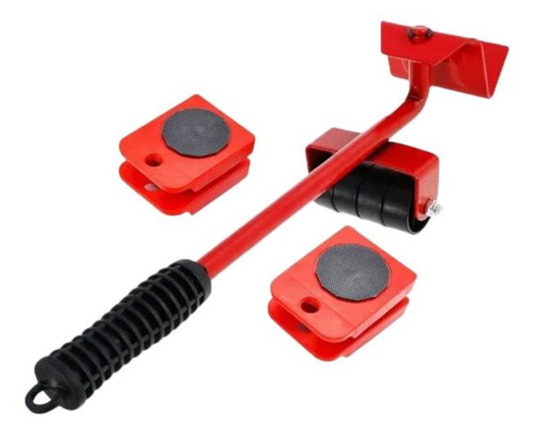 Kit Levantador de Móveis com Rodinhas 5 Peças - Vermelha - Image 3