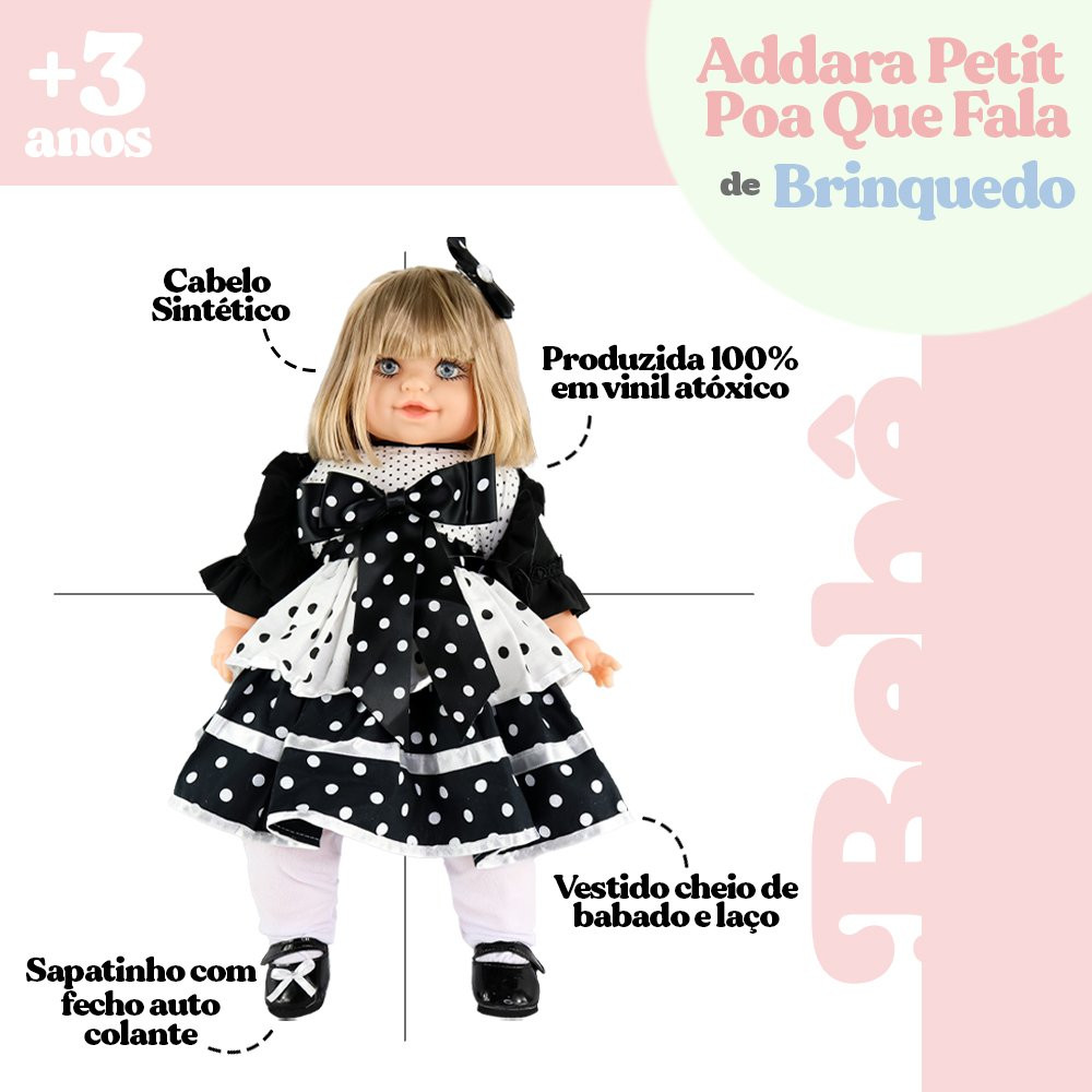 Boneca Addara Petit Poa Que Fala - Image 3