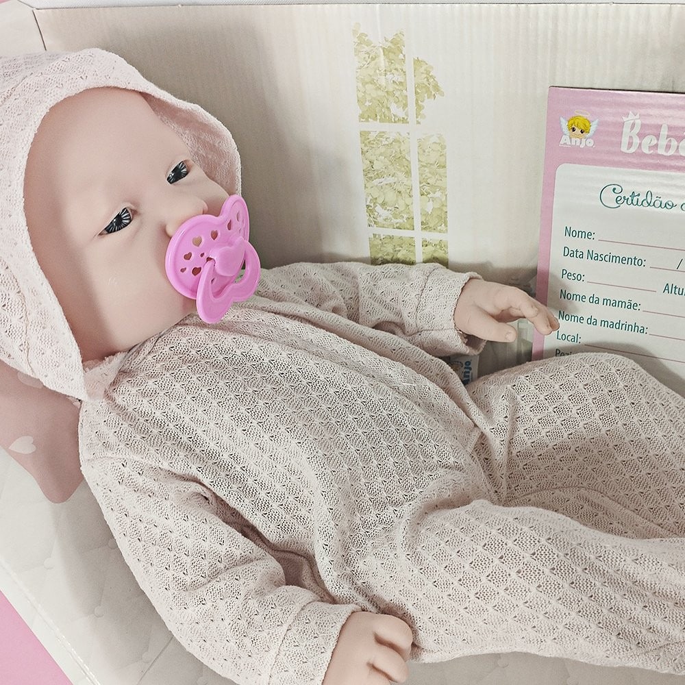Boneca Bebê Reborn Anjo Com Macacão e Acessórios - Image 7