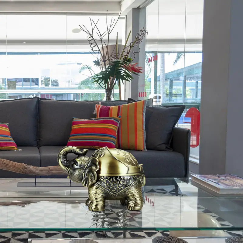 Cinzeiro Elefante Decorativo Liga de Zinco | W Plugo