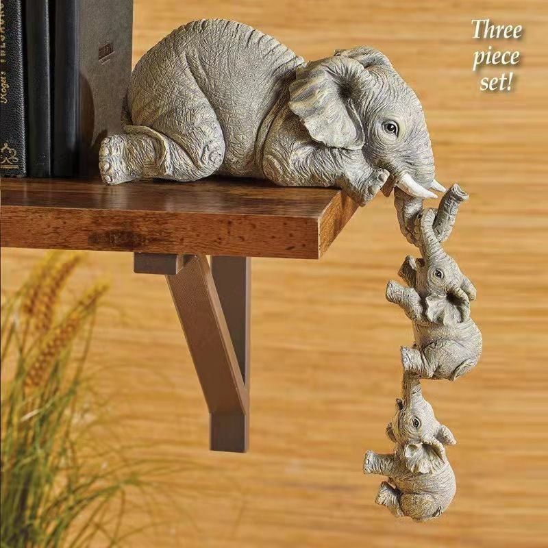 Elefante de Resina Conjunto 3 Peças | W Plugo
