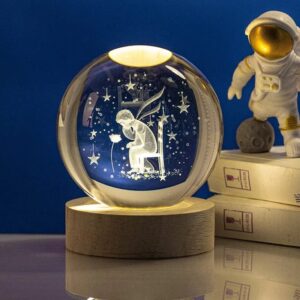 Luminária Crystal Light 3D em Cristal USB | W Plugo